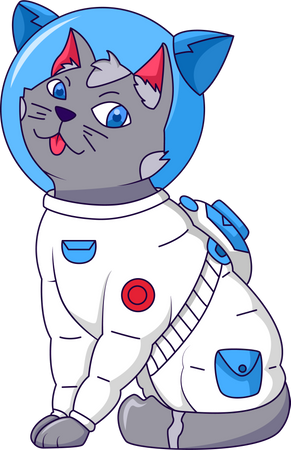 Cat Astronaut  Illustration