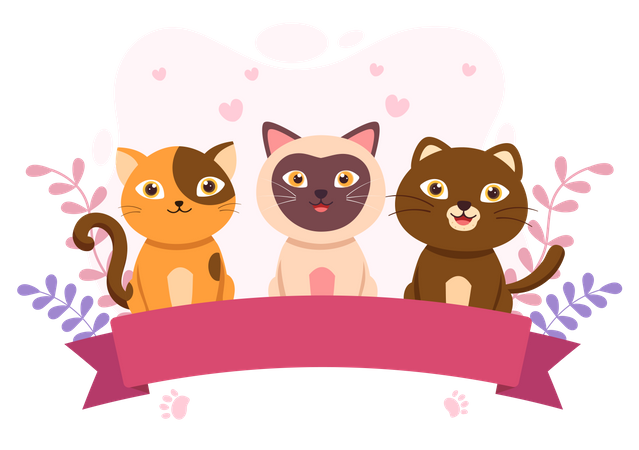 Cat Day  Illustration