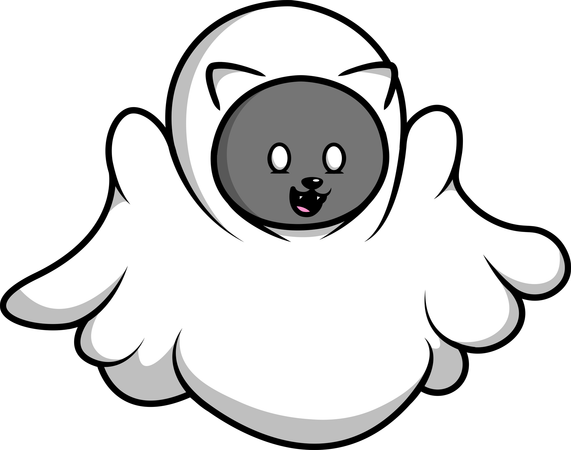 Cat Ghost  Illustration