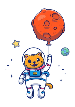 Cat in space Illustration