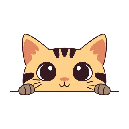 Cat looking something  Illustration