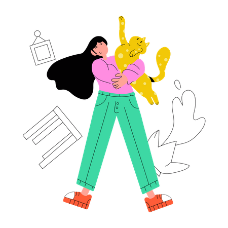 Cat Owner  Illustration
