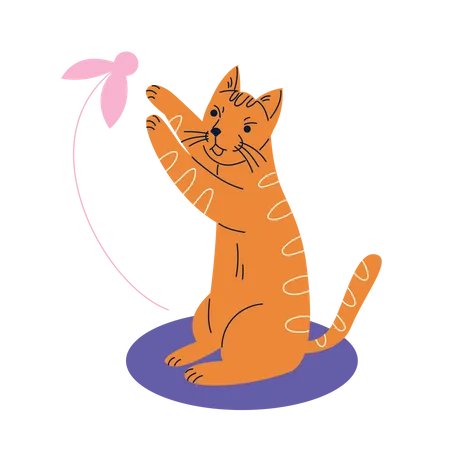 Cat playing  Illustration