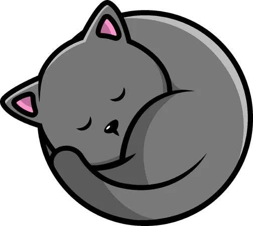 Cat Sleep  Illustration