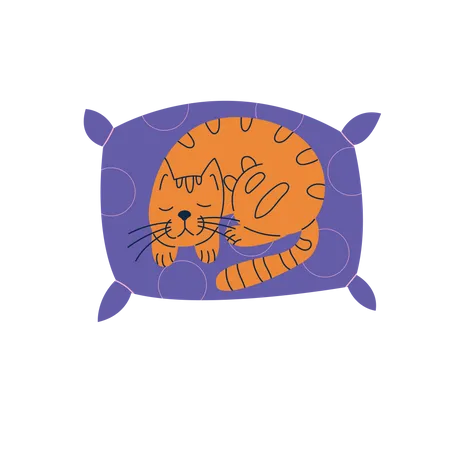 Cat sleeping  Illustration