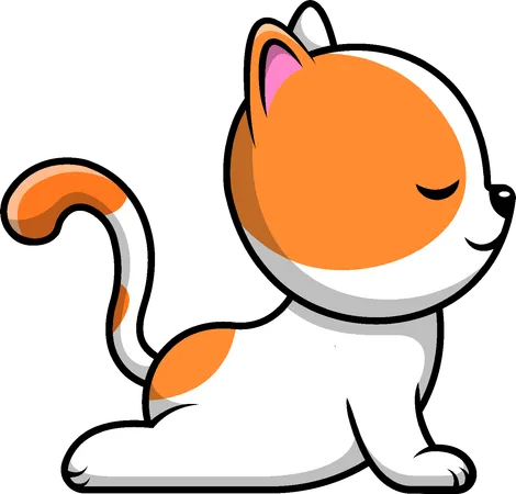 Cat Streching  Illustration