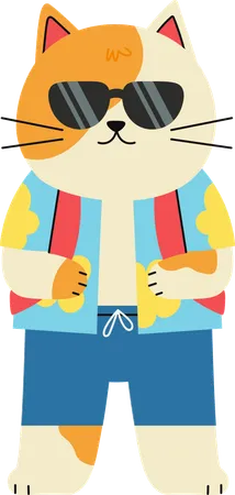 Cat with sunglass  Illustration