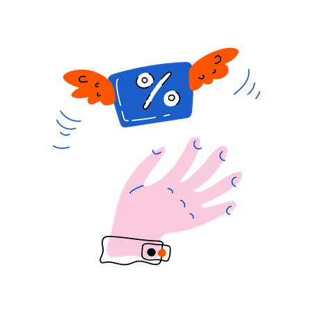 Catch a discount  Illustration