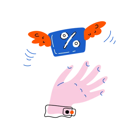 Catch a discount  Illustration