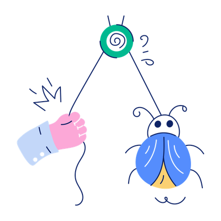 Catch Bug  Illustration