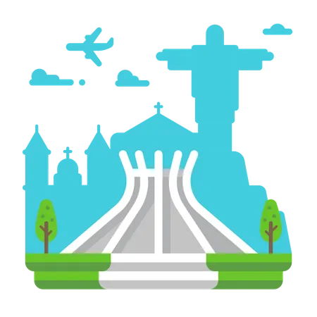 Cathedral Brasilia  Illustration