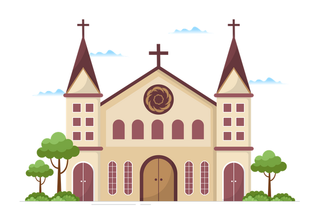 Cathedral Temple Building  Illustration