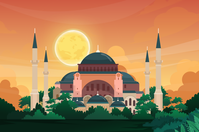 Cathédrale Sainte-Sophie monument d'art byzantin  Illustration
