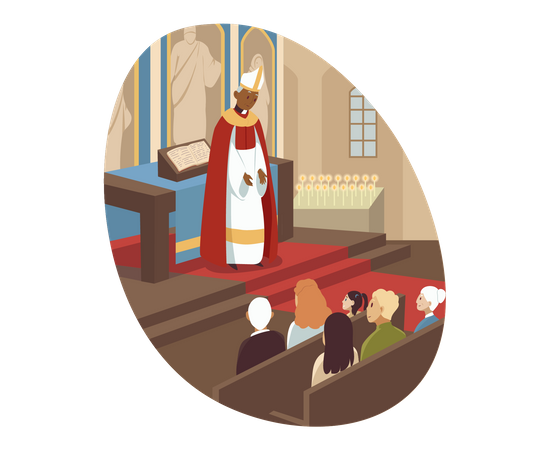 Catholic Priest  Illustration