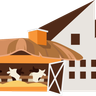 illustration for cattle farm