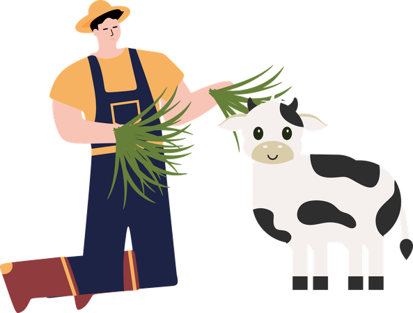 Cattle Farming  Illustration