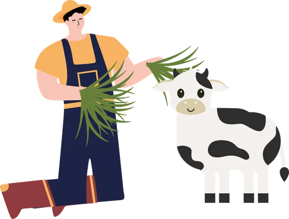 Cattle Farming  Illustration