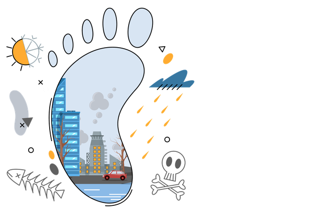 Causas das mudanças climáticas no planeta  Ilustração