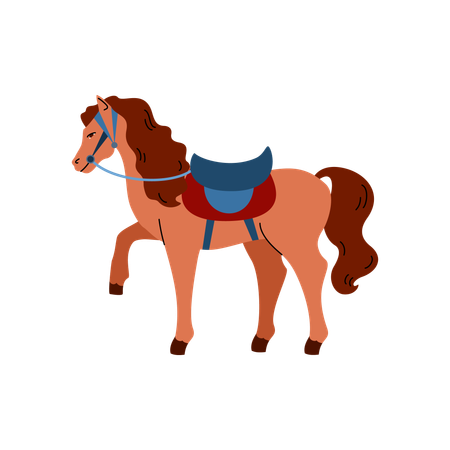 Cavalo atrelado  Ilustração