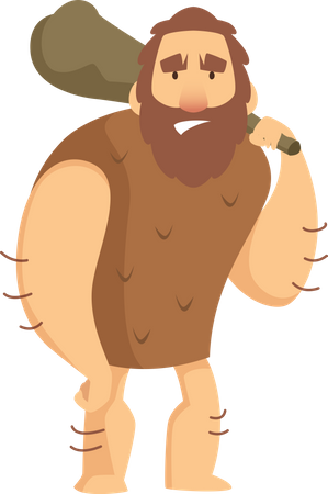 Caveman hunter  Illustration