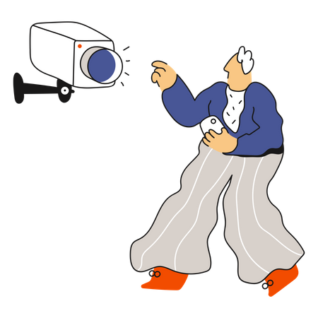 CCTV camera security Illustration