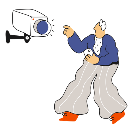 CCTV camera security  Illustration