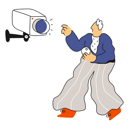 CCTV-Kamera-Sicherheit  Illustration