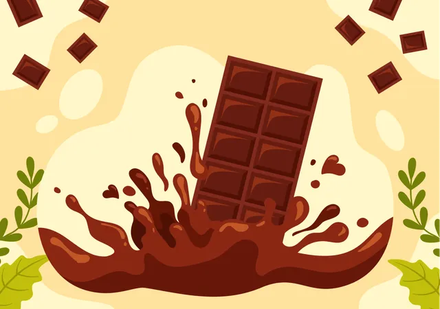 Celebração de chocolate  Ilustração