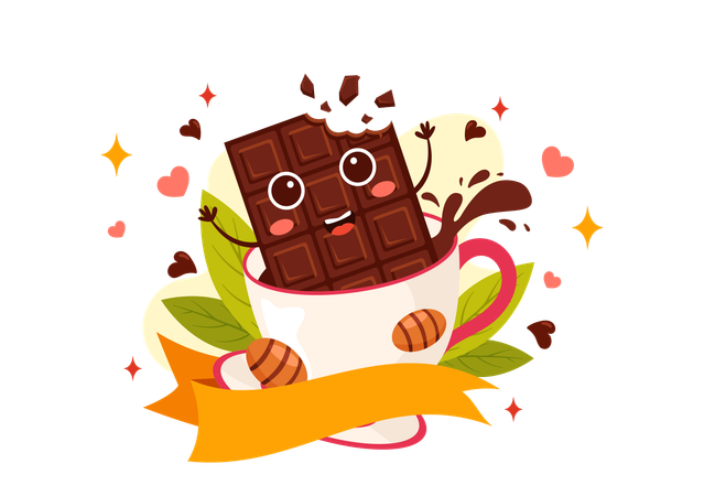 Celebração de chocolate  Ilustração