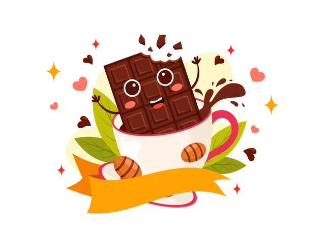 Celebração de chocolate  Ilustração