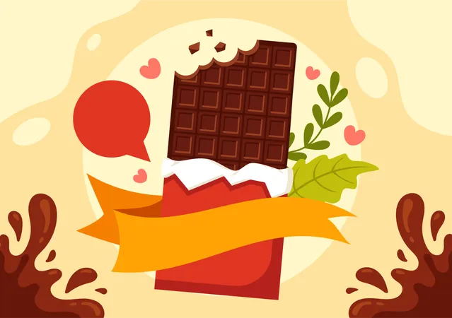 Celebração culinária de chocolate  Ilustração