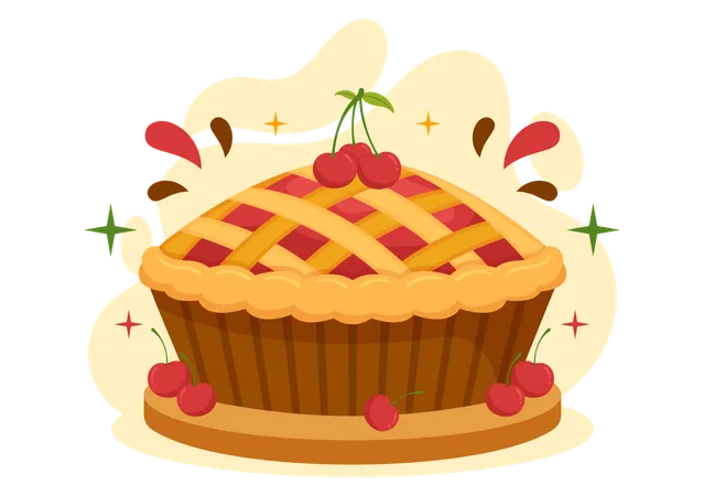 Comemoração da torta de cereja  Ilustração