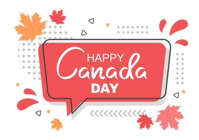 Celebração do dia do Canadá  Ilustração