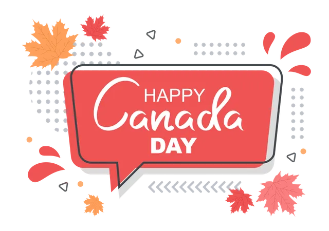 Celebração do dia do Canadá  Ilustração