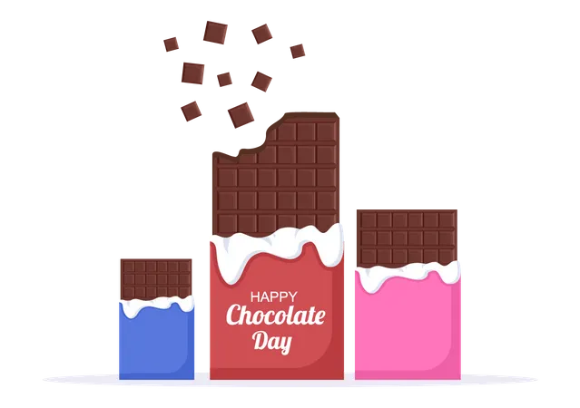 Comemoração do dia do chocolate  Ilustração