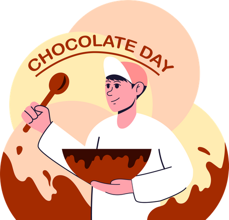 Comemoração do dia do chocolate  Ilustração