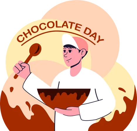 Comemoração do dia do chocolate  Ilustração