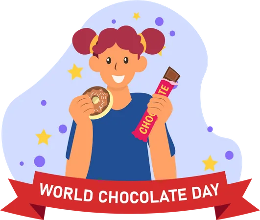 Comemoração do dia do chocolate  Ilustração