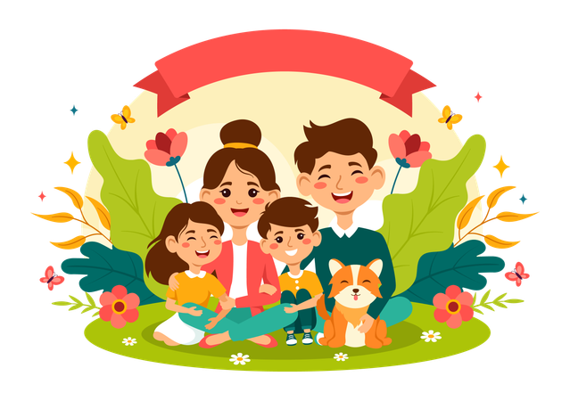 Celebração do Dia Internacional da Família  Ilustração