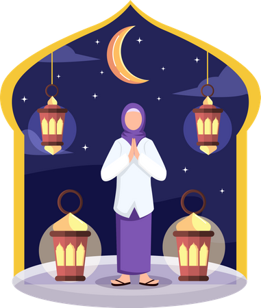 Celebração do Ramadã  Ilustração