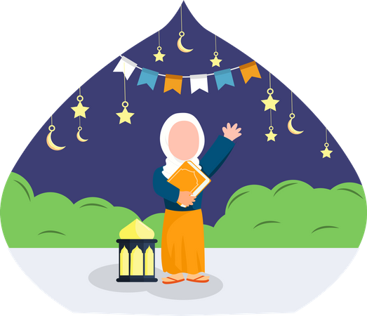 Celebração do Ramadã  Ilustração