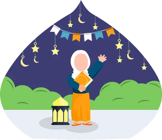 Celebração do Ramadã  Ilustração