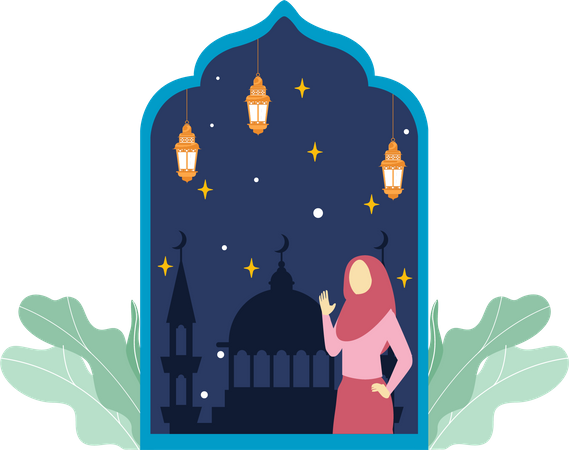 Celebração do Ramadã  Ilustração