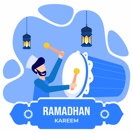 Celebração do Ramadã Kareem  Ilustração