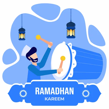 Celebração do Ramadã Kareem  Ilustração