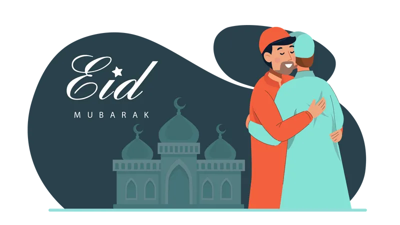 Celebração do Eid  Ilustração
