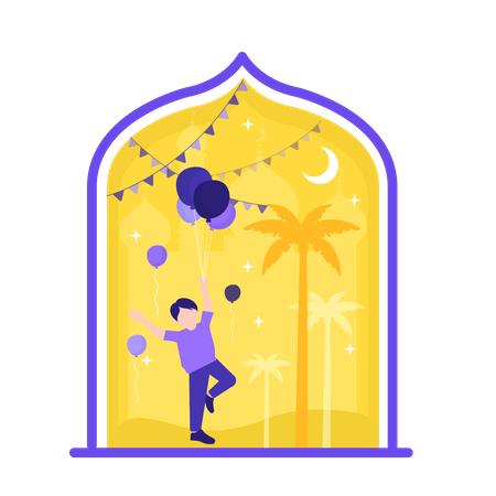 Celebração do Eid Al Adha  Ilustração