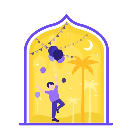 Celebração do Eid Al Adha  Ilustração