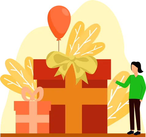 Celebración de cumpleaños  Ilustración