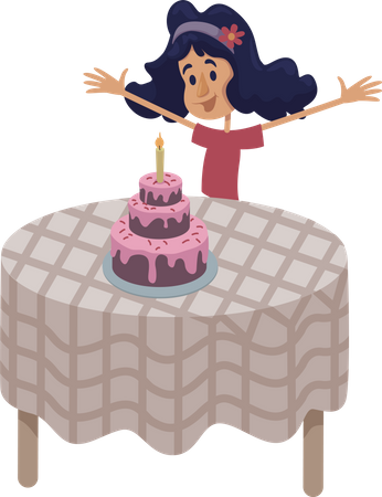 Celebración de cumpleaños  Ilustración